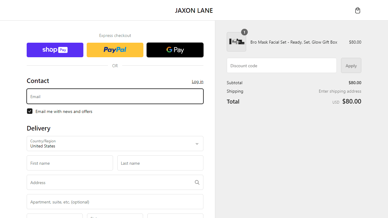 How to apply Jaxon Lane coupon code